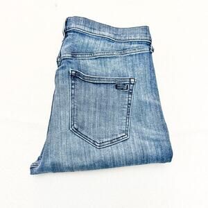 AYR The Bomb Pop Raw Hem Flare Faded Denim Jeans Size 33 L